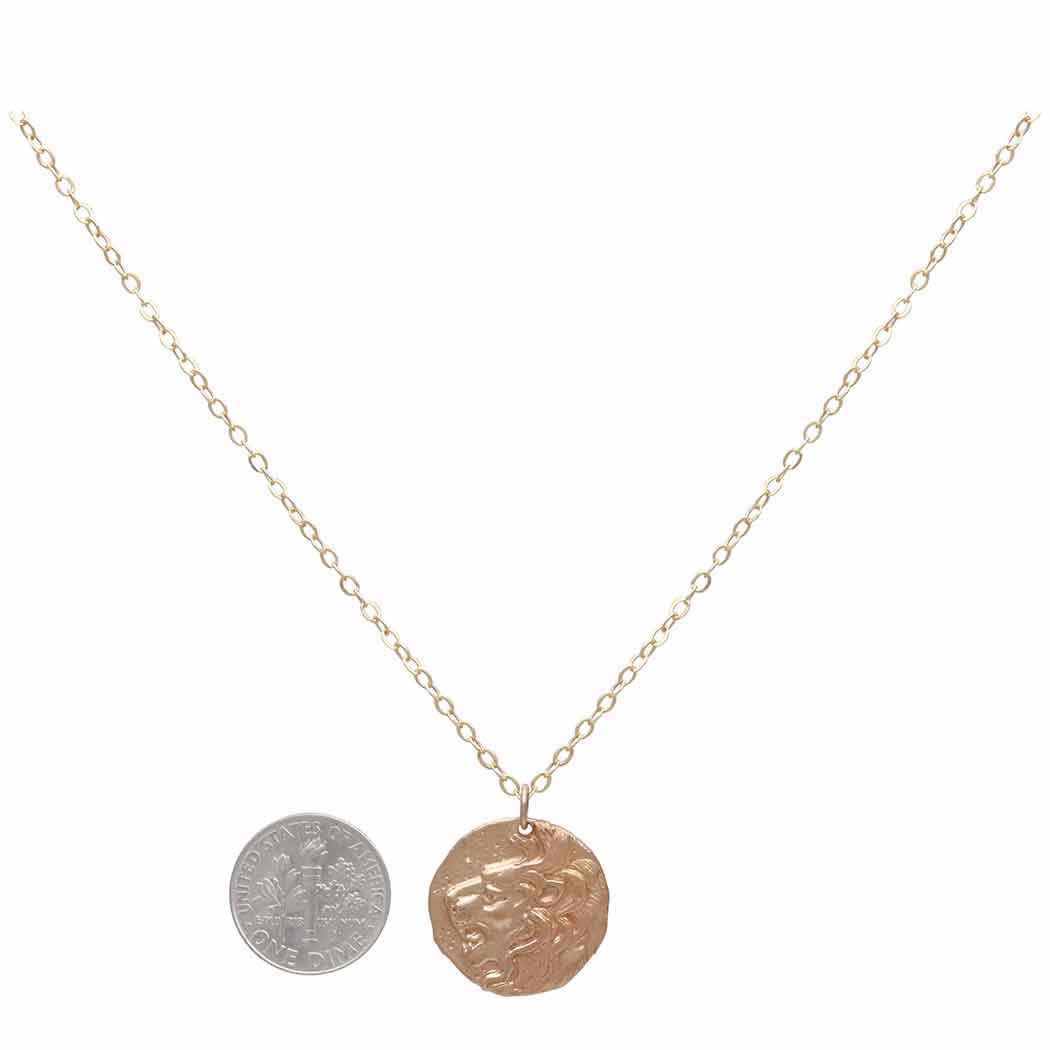 Ancient Lion Head Coin Necklace