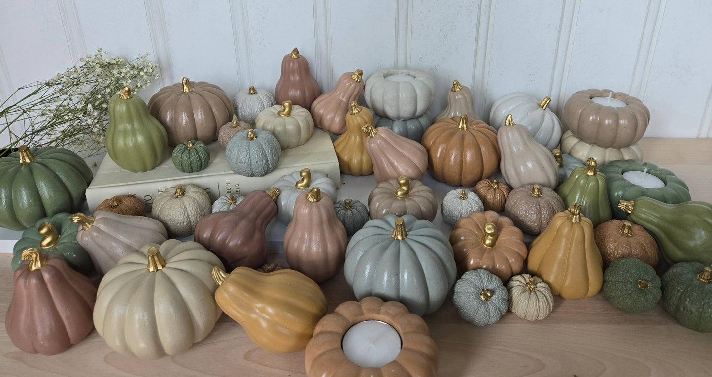 Pumpkin & Gourds Concrete Decor