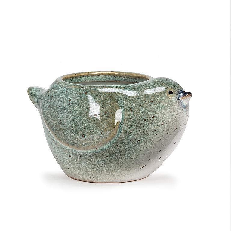 Ceramic Glossy Bird Planter