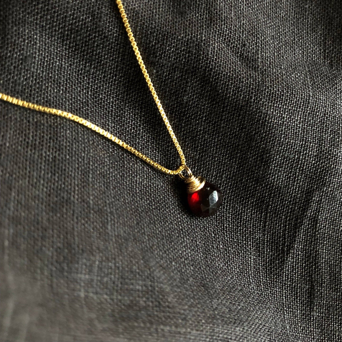 Ava Necklace | Garnet