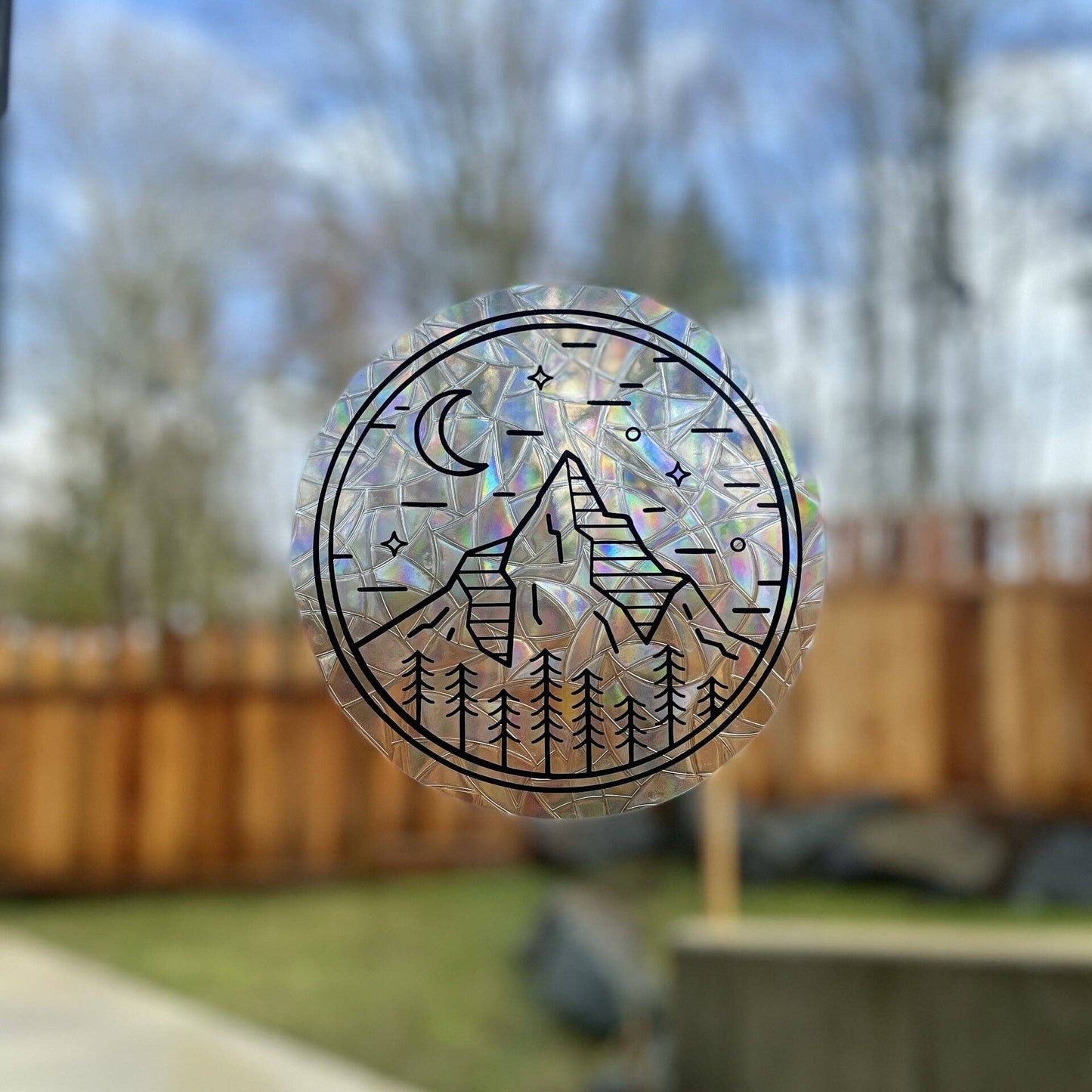Mountain + Forest Suncatcher Sticker