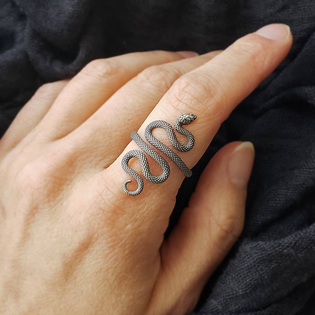 Textured Snake Ring Adjustable