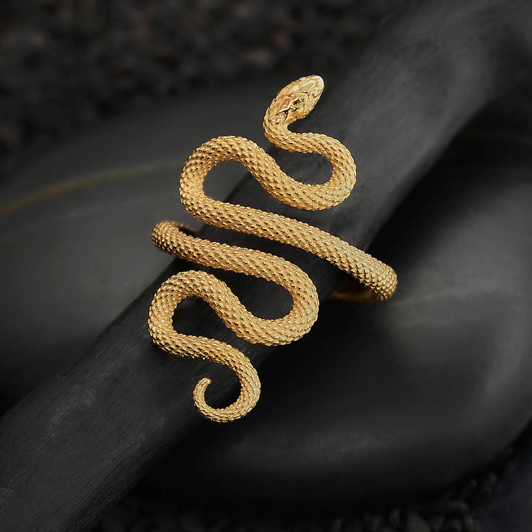 Textured Snake Ring Adjustable