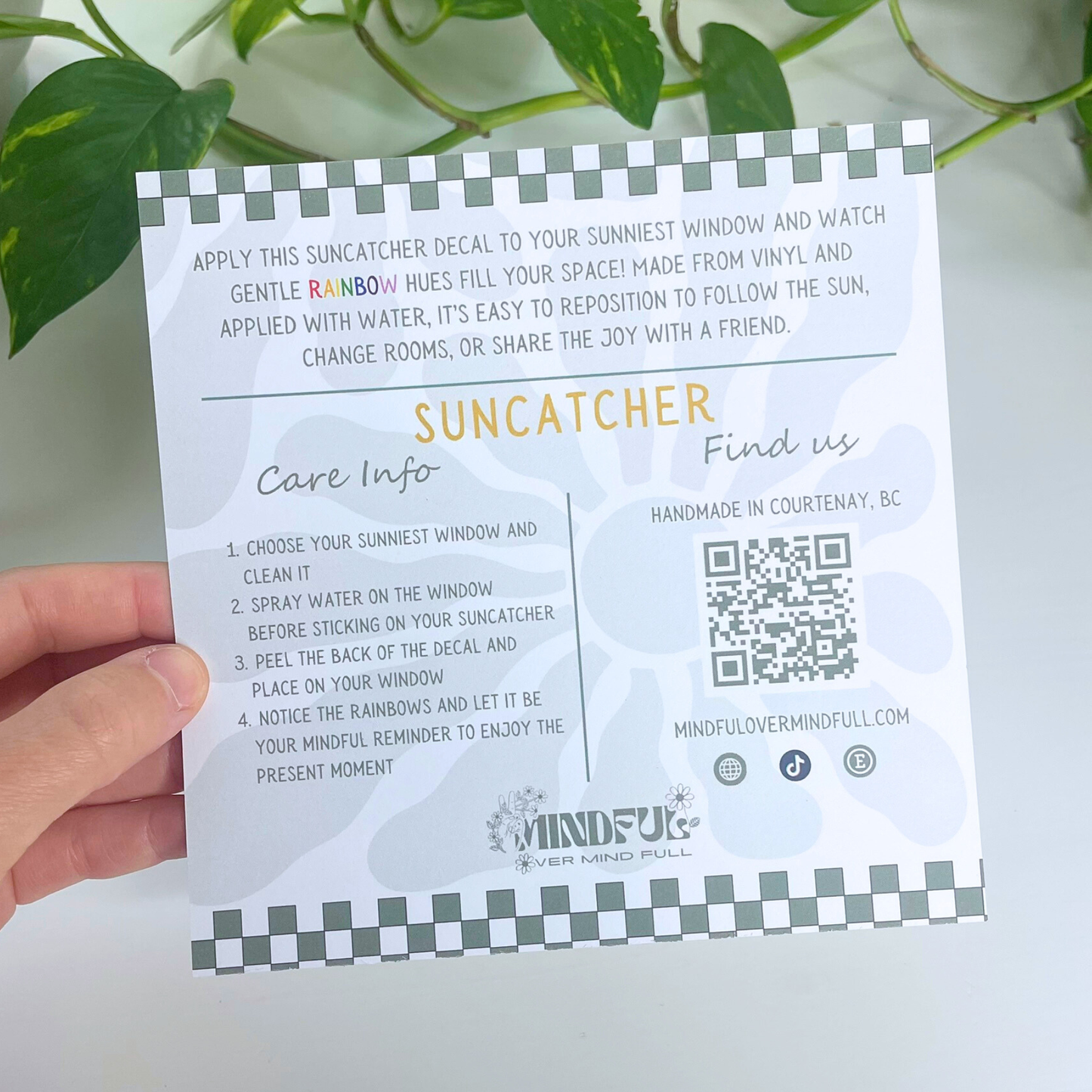 Monstera Leaf Suncatcher Sticker