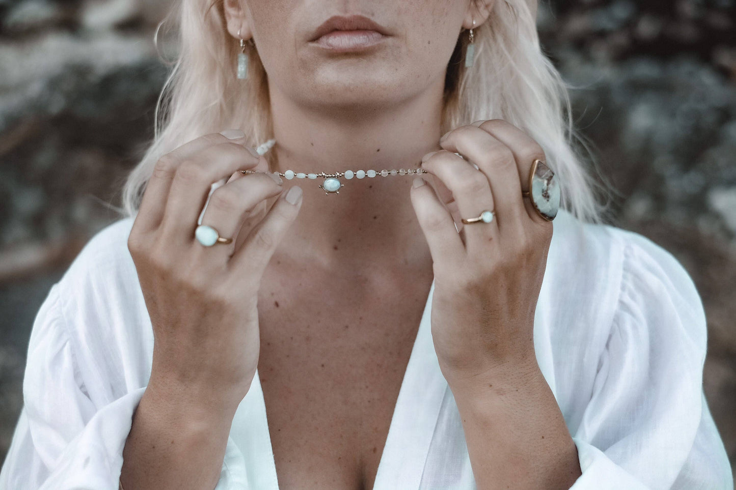 Moonstone Circle Ring