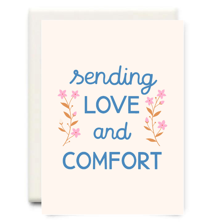 Love And Comfort White Sympathy Card