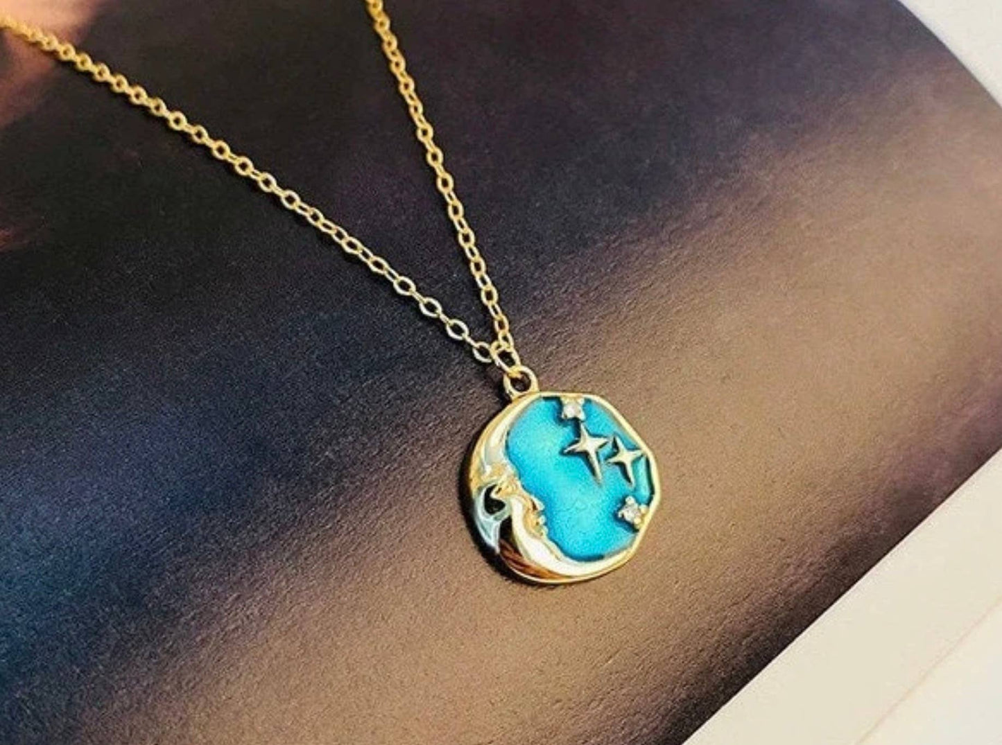 Man in The Moon Necklace