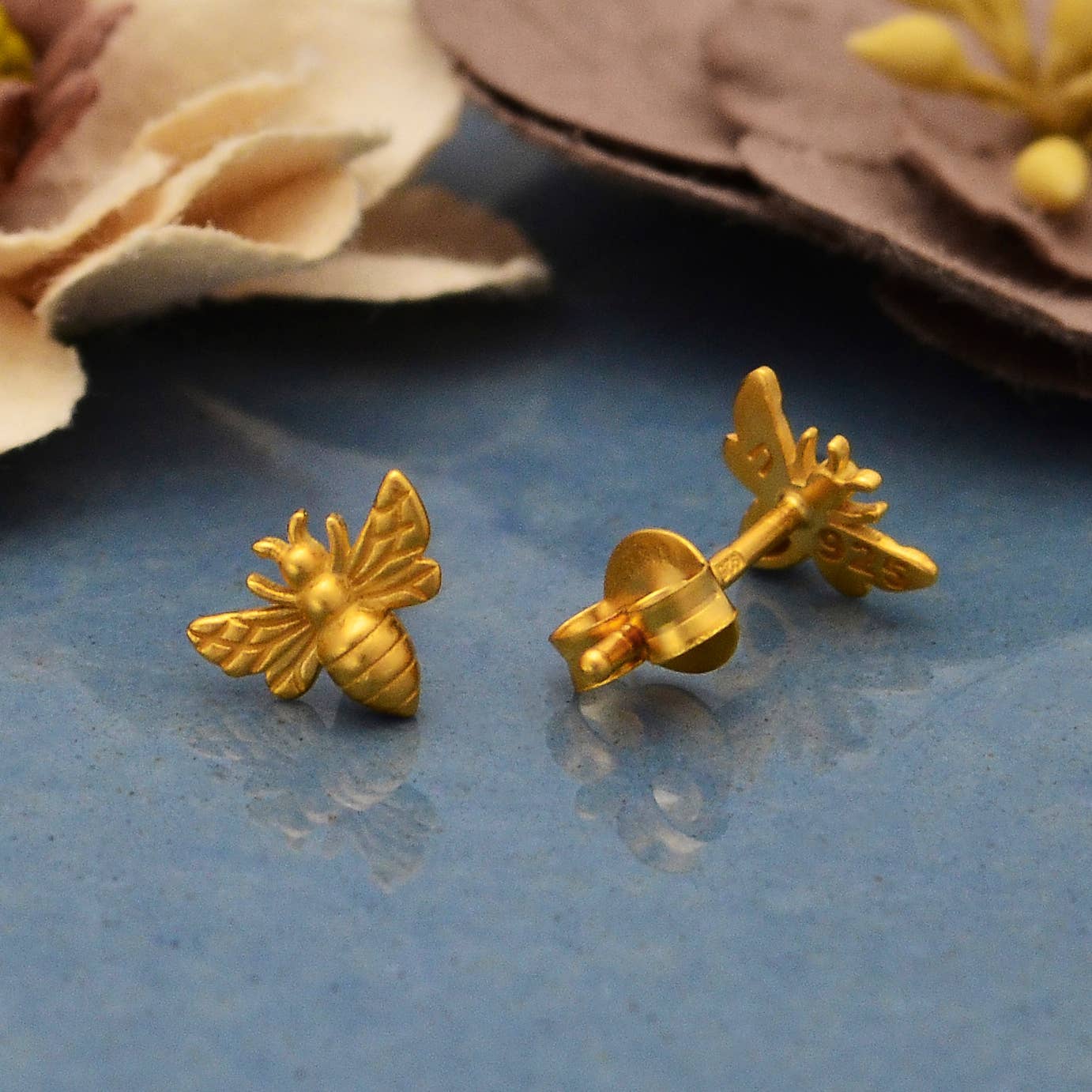 Tiny Bee Stud Earrings