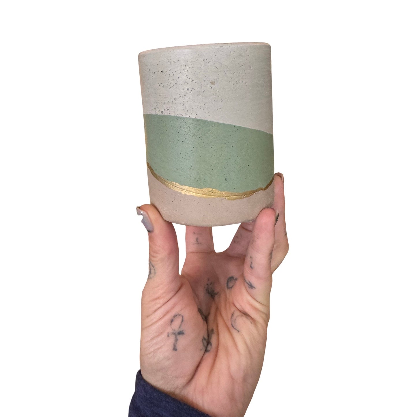 Gemstone Concrete Planters