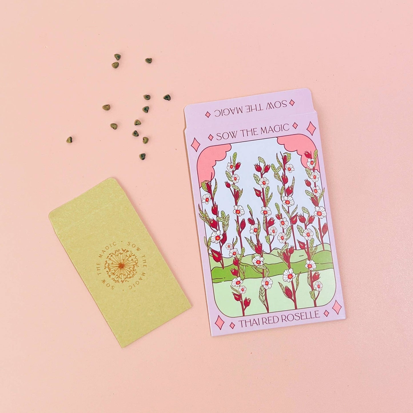 Tarot Card Seeds | Thai Red Roselle Hibiscus
