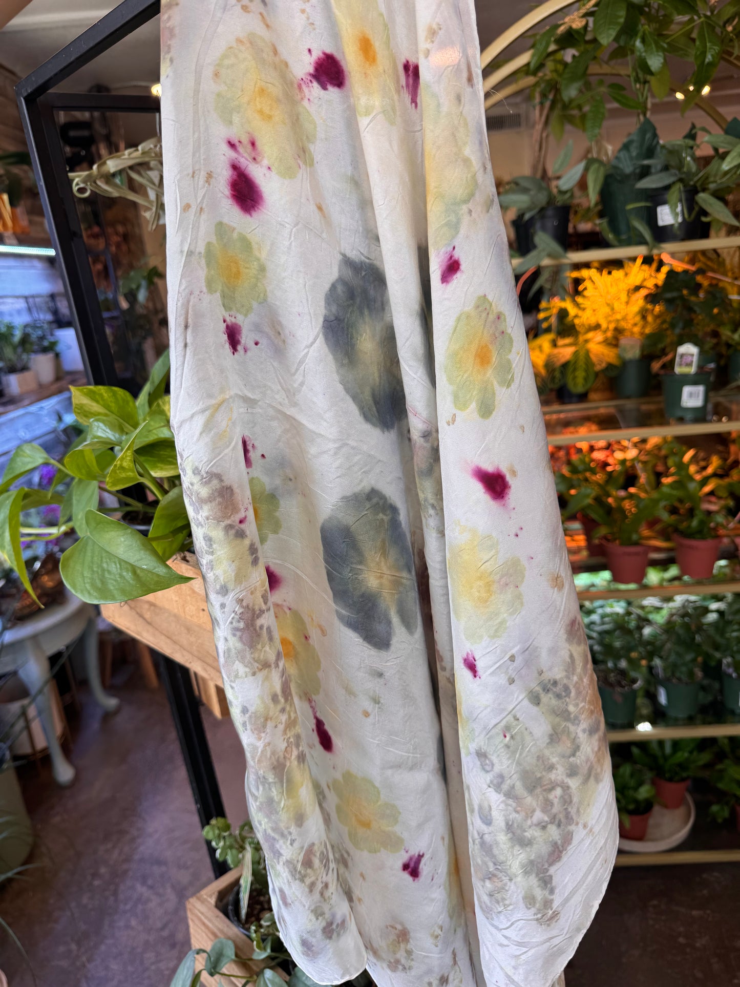 Botanically Dyed Silk Scarfs Square
