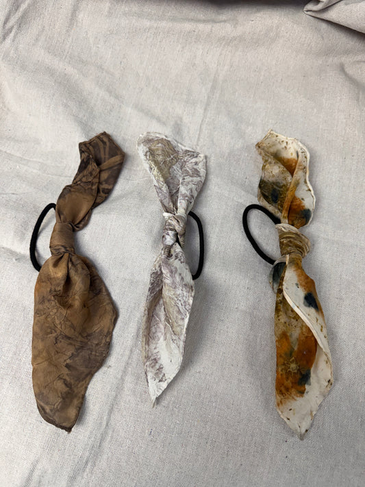 Botanically Dyed Silk Hair Ties
