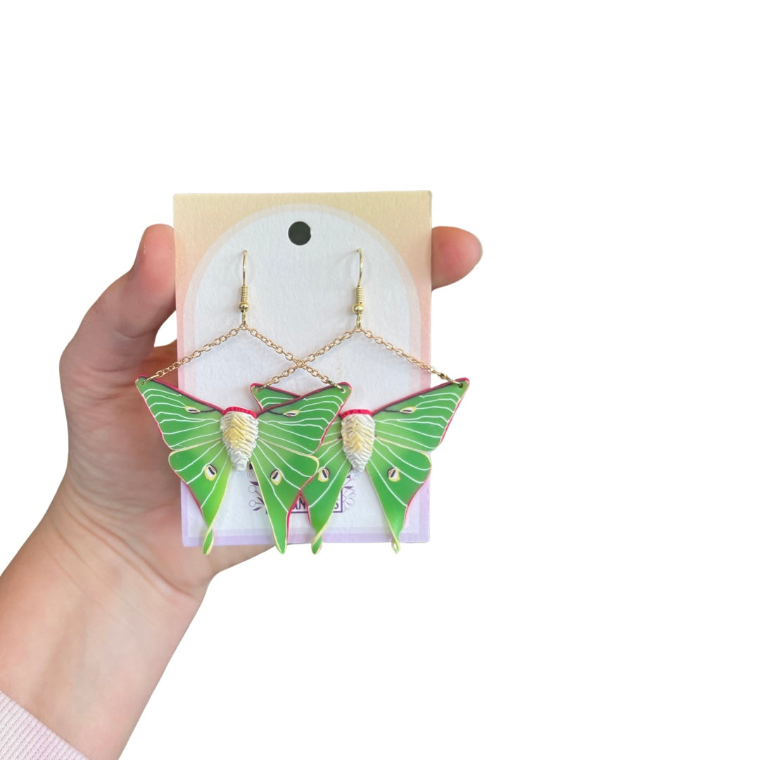 Luna Moth Polymer | Earrings