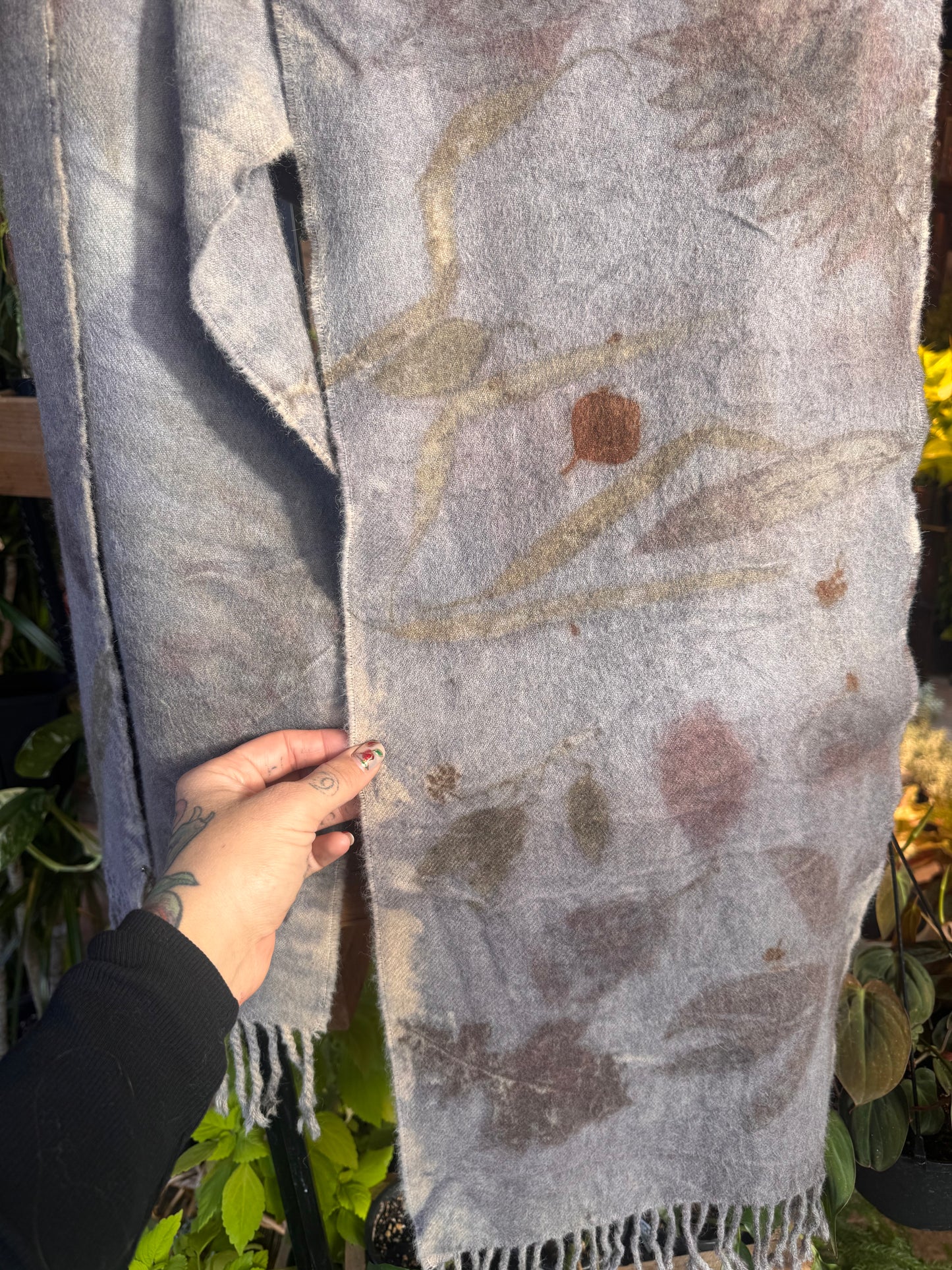 Botanically Dyed Alpaca Scarf W/ Tassels