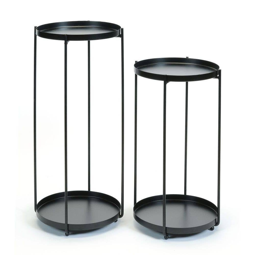 Metal Round Black Plant Stands