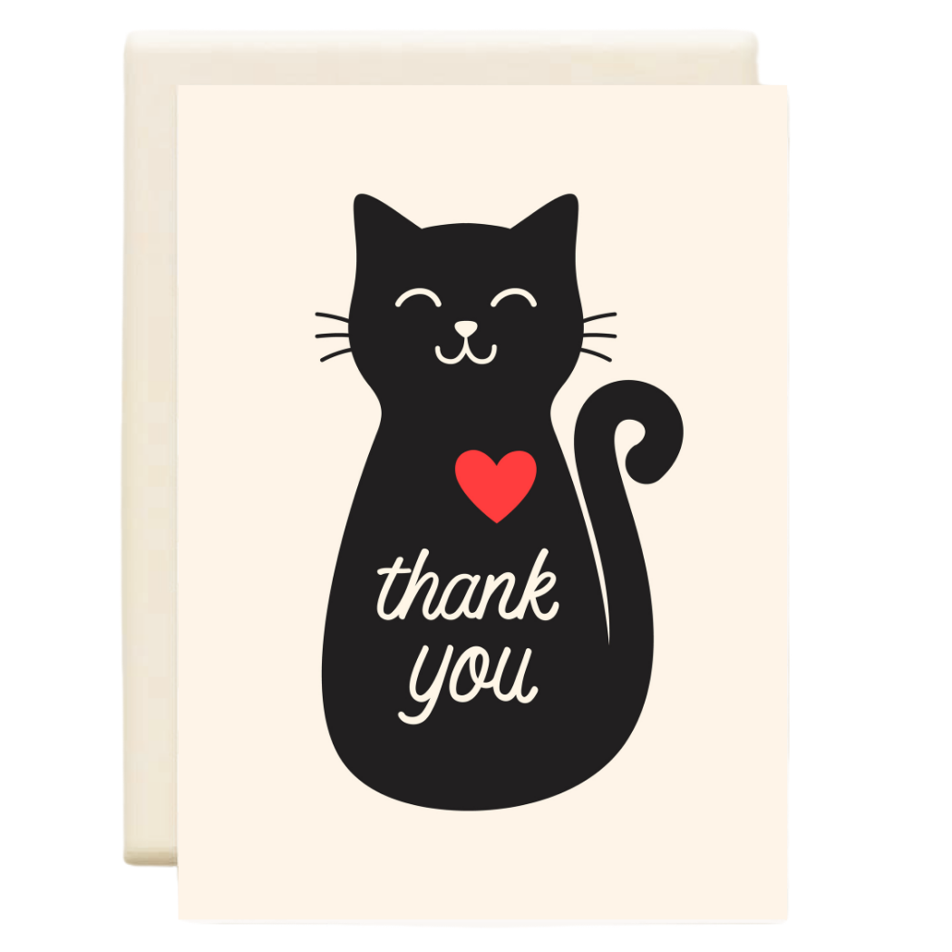Thank You Black Cat Card