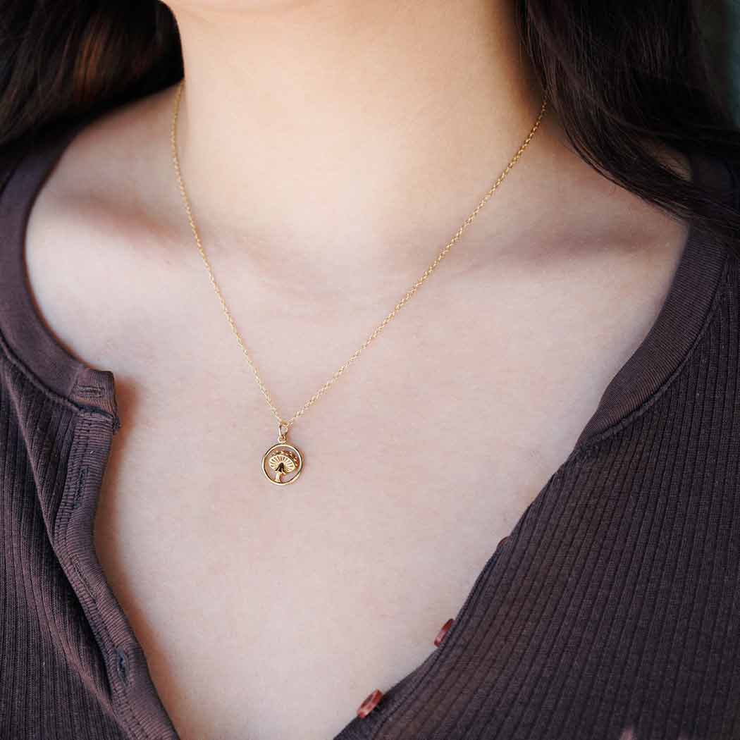 Agaric Mushroom Charm Necklace