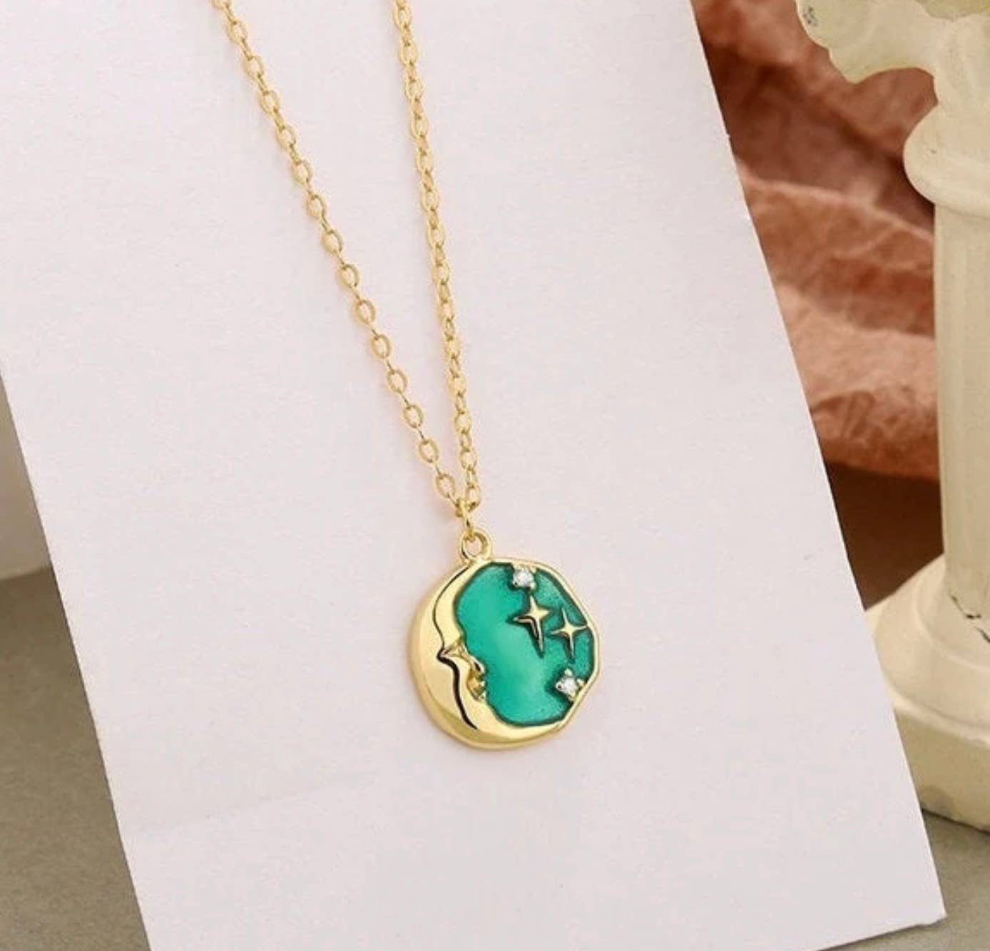 Man in The Moon Necklace