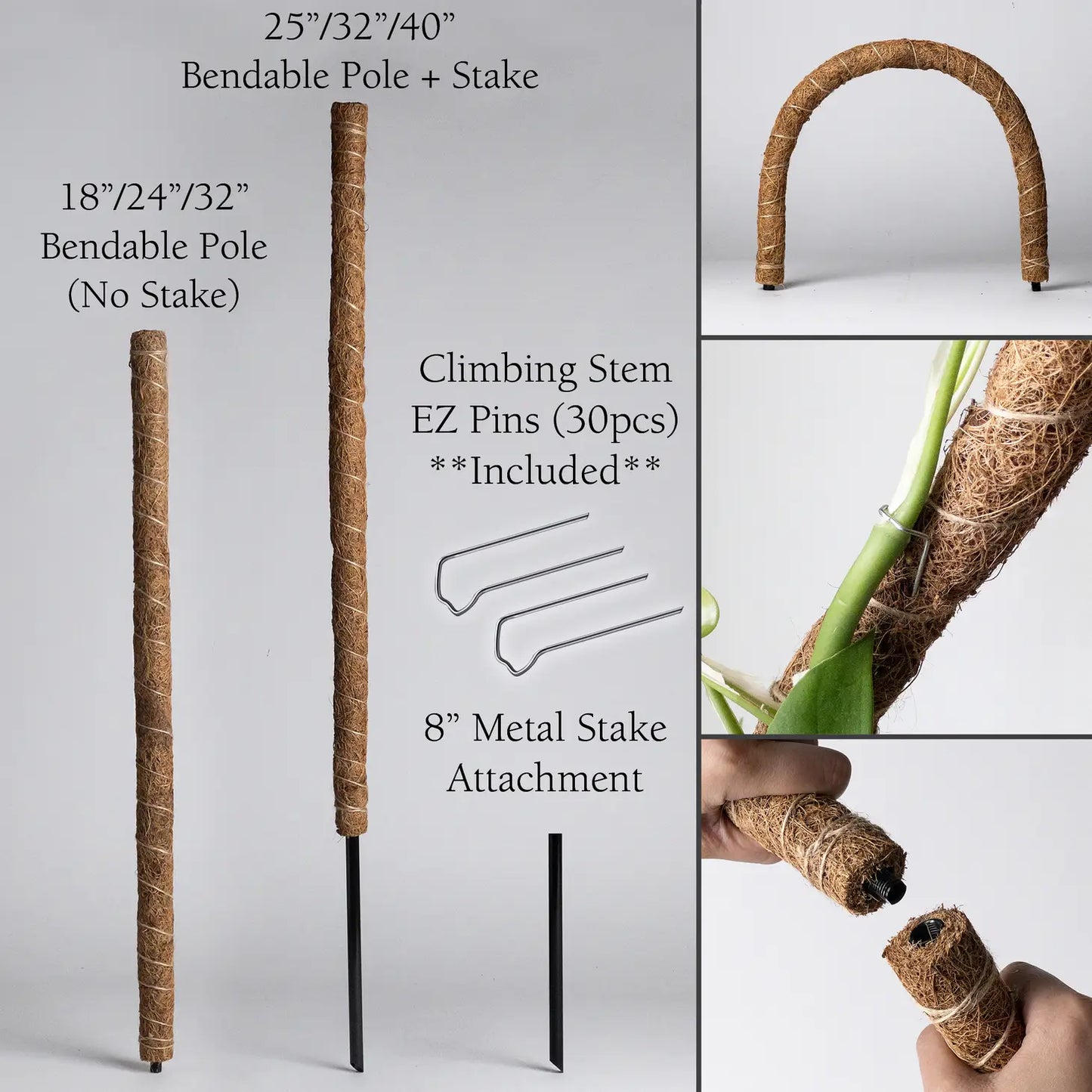 Kanso | Bendable & Stackable Coco Coir Pole