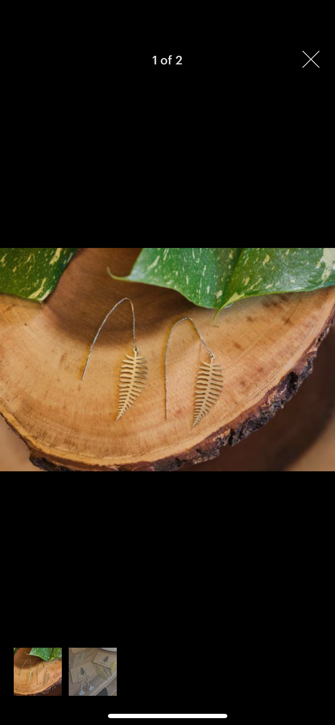 Forest & Fog | Fern Threader Earrings