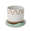 Ceramic Snake Pot + Saucer