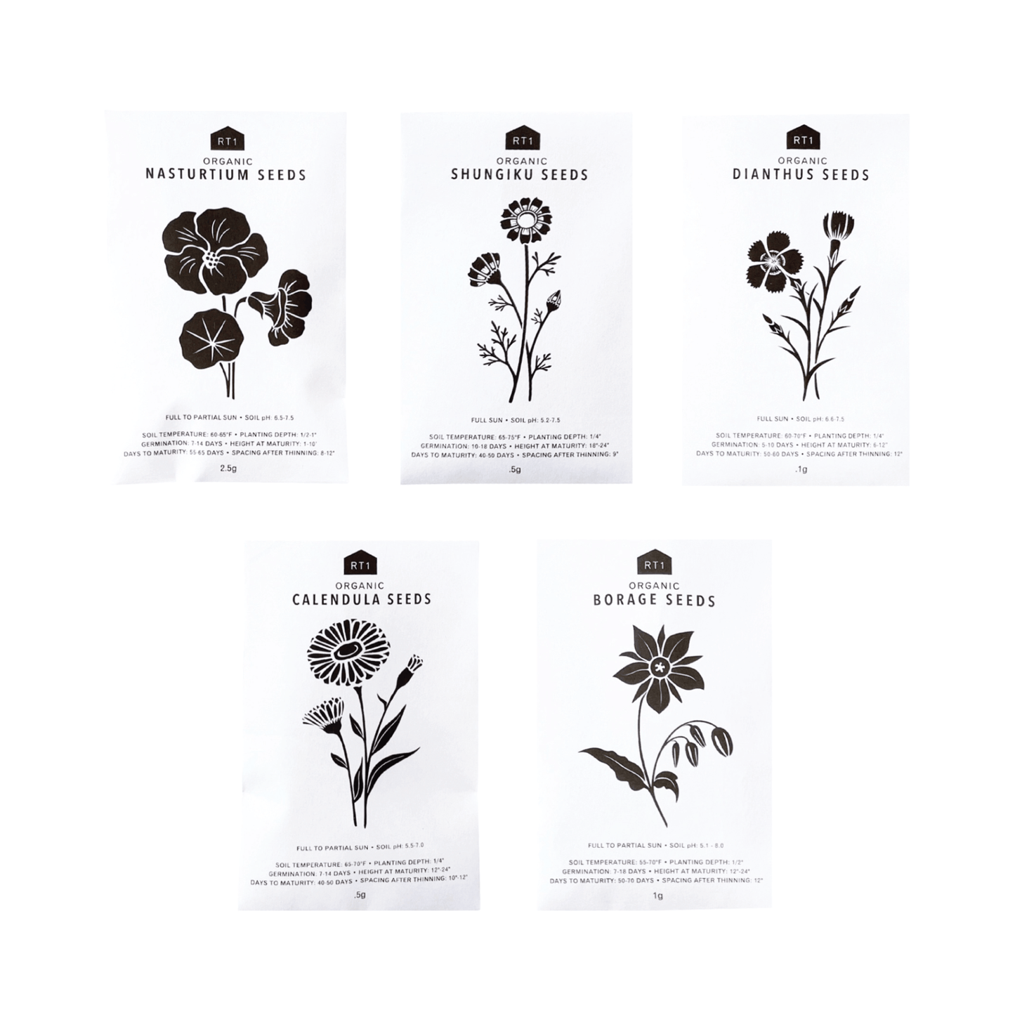 EDIBLE FLOWERS 5 PK | SEEDS