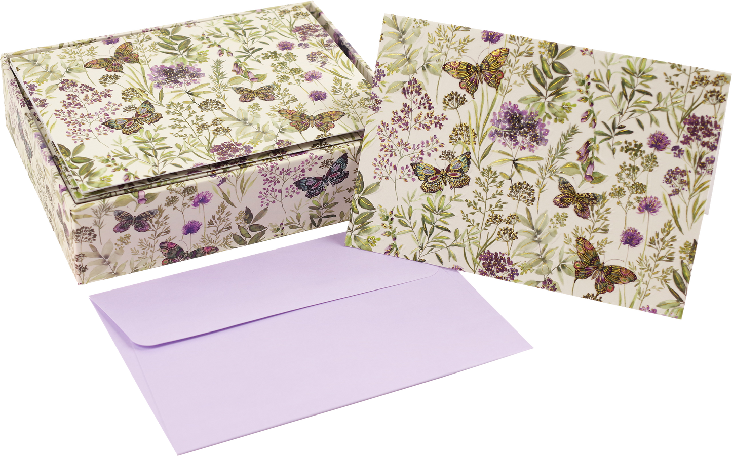 Amethyst Butterflies Note Cards