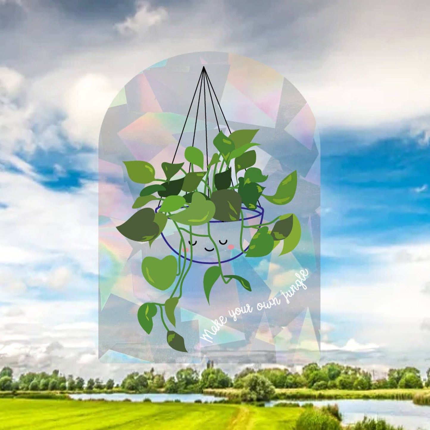 Suncatcher Houseplant Window Sticker