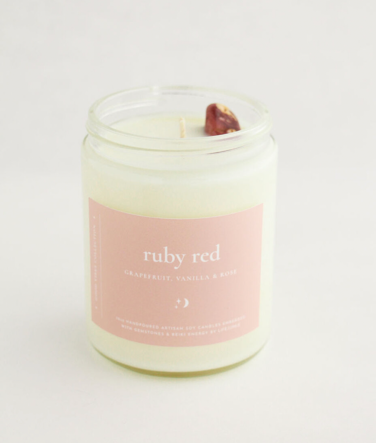 Ruby Red Candle | Good Vibes Collection Life Junkie