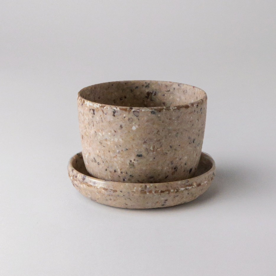 Kanso | Natural Textures Pot & Saucer