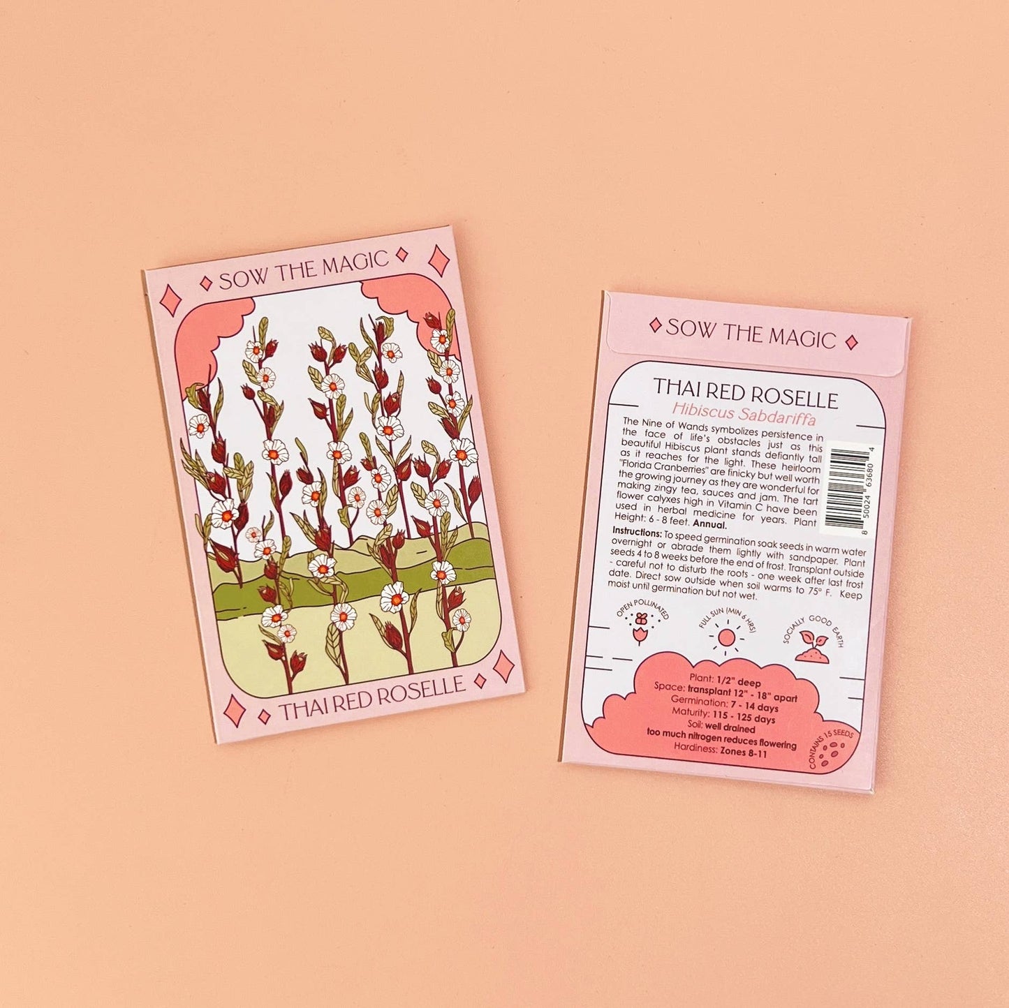 Tarot Card Seeds | Thai Red Roselle Hibiscus