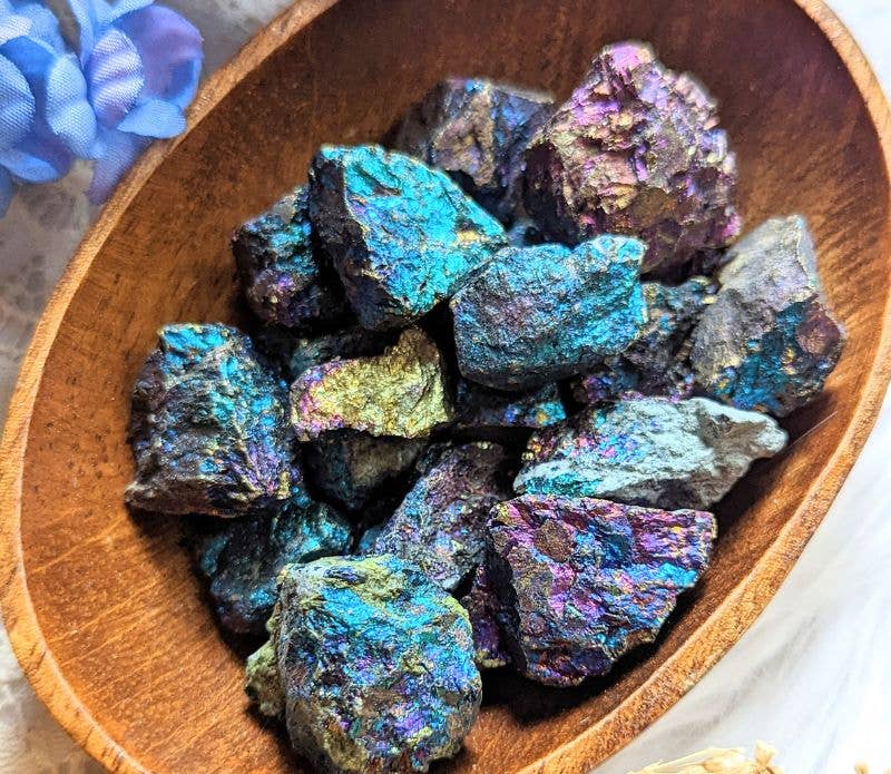 Raw Chalcopyrite (Peacock Ore) | Crystals