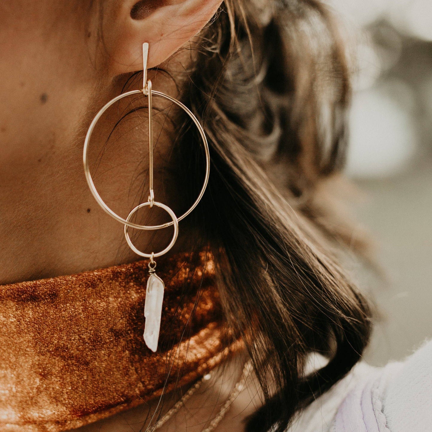 Bloom With Grace Earrings Gold | Bohindie Stream