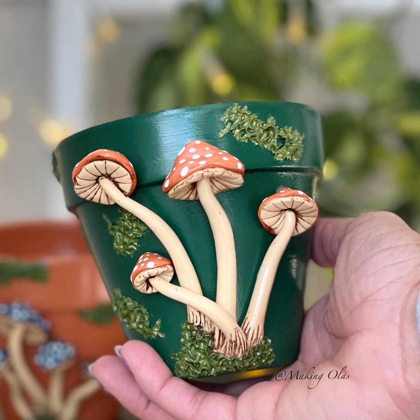 Mushroom Art Plant Pot