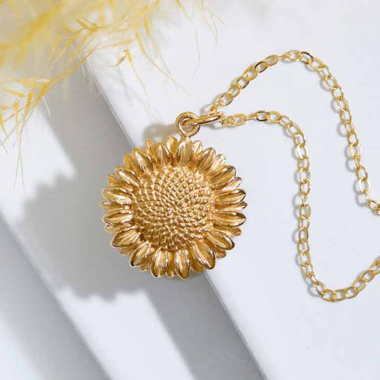 Bronze Sunflower Necklace