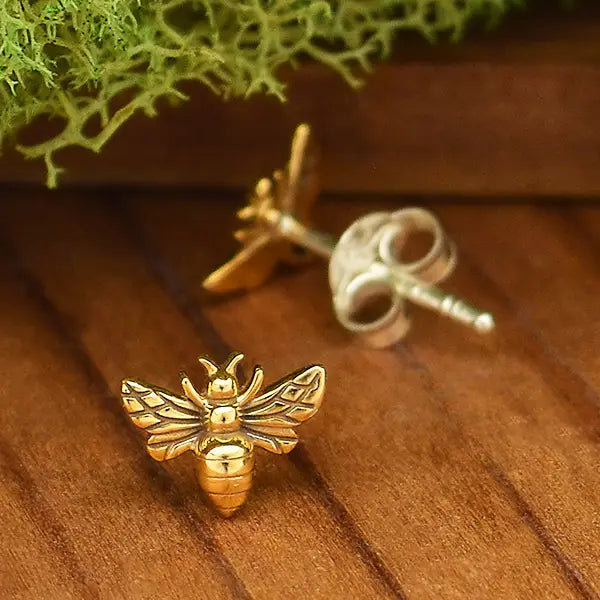 Tiny Bee Stud Earrings