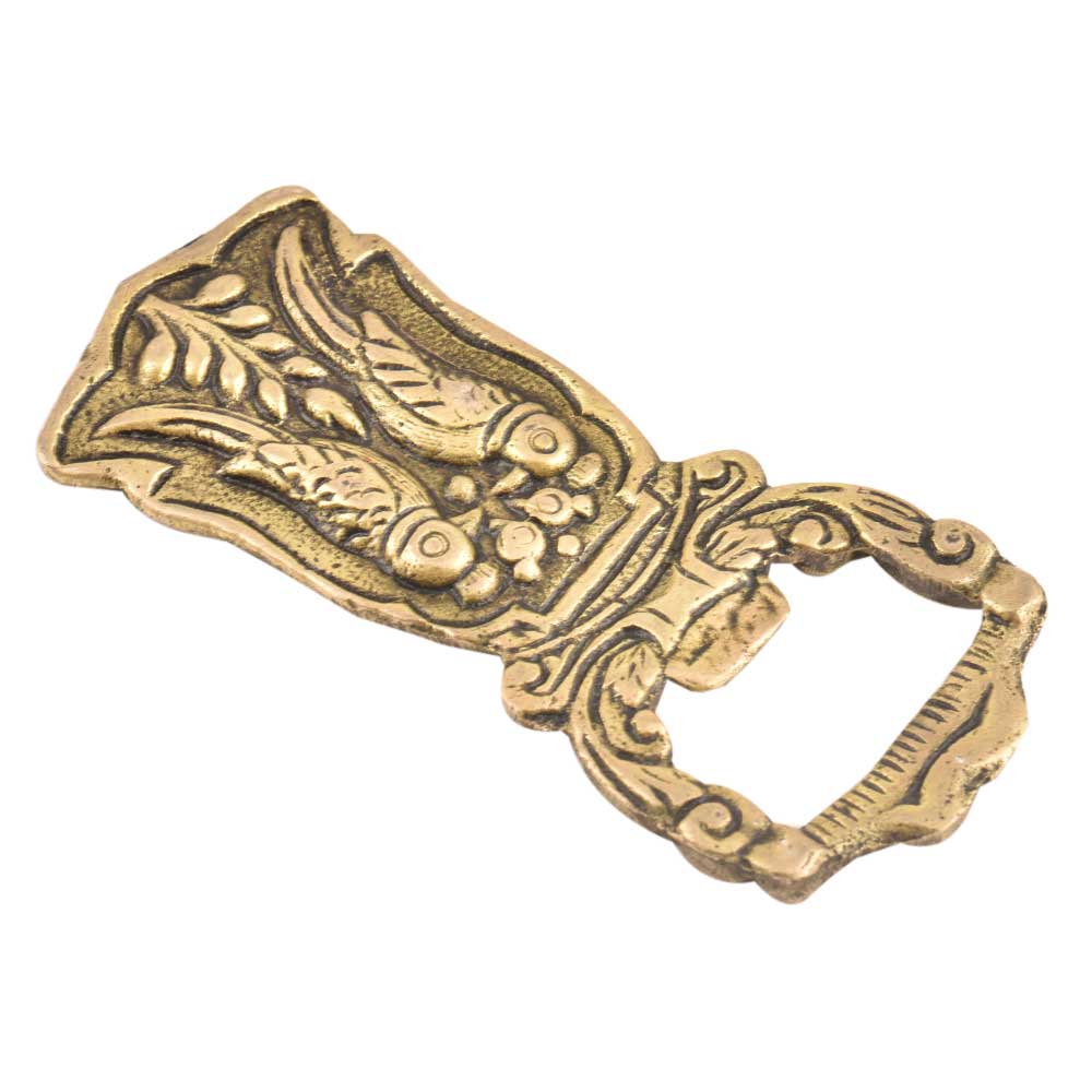 Brass Bottle Opener Parrots