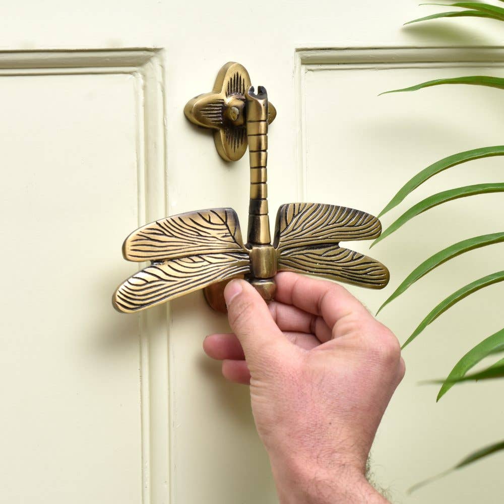 Brass Dragonfly Door Knocker