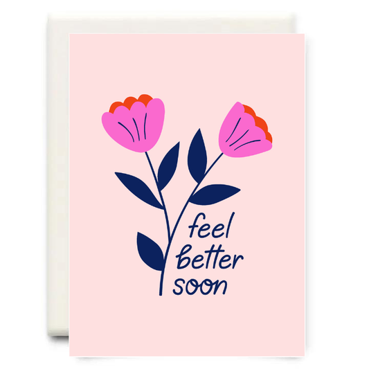 Feel Better Soon Pink Sympathy Card