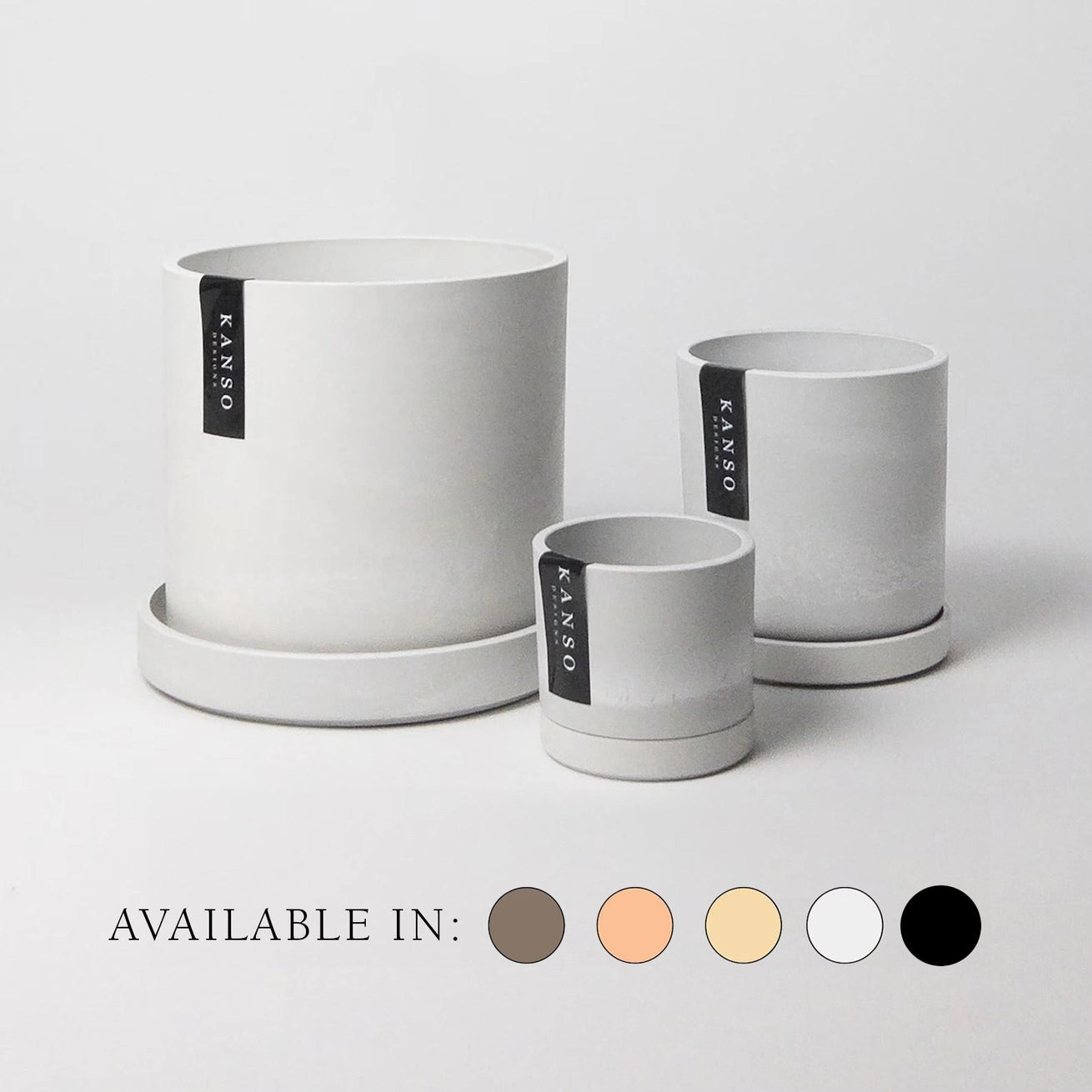 Kanso | Cyclinder Pot & Saucer
