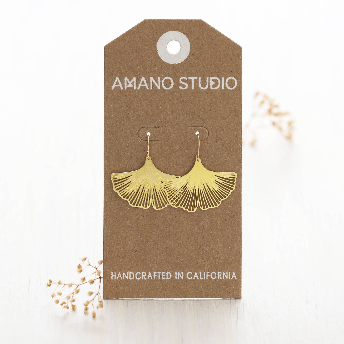 Ginkgo Leaf Earrings