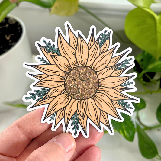 Sticker Bohemian Sunflower