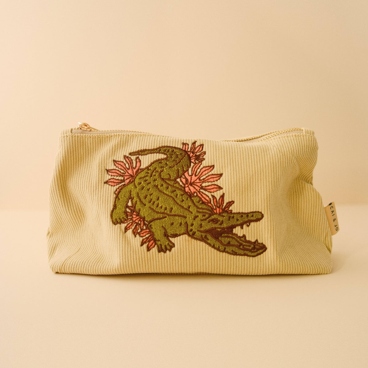 Corduroy Pouch Crocodile