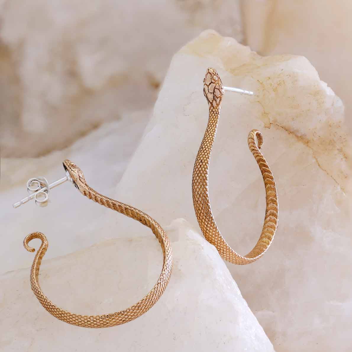 Snake Hoop Earrings