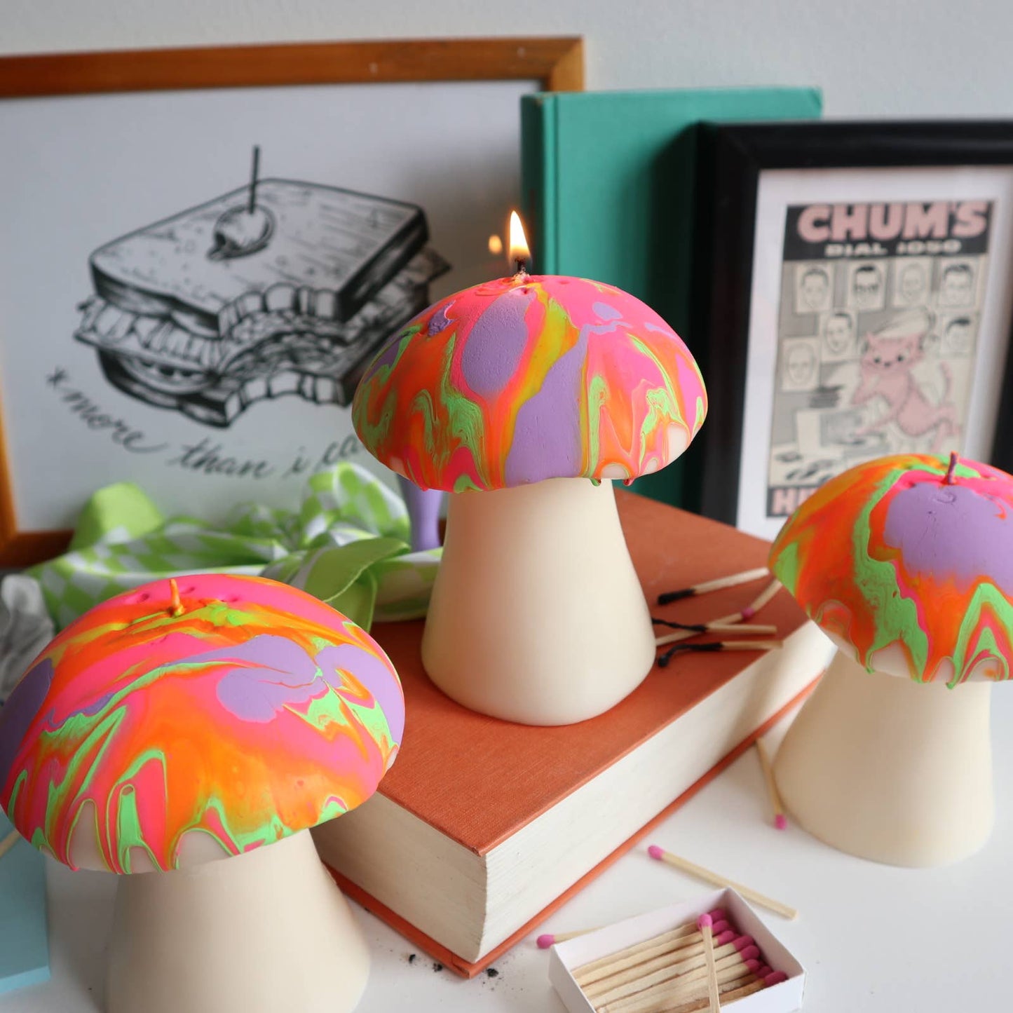 Psychedelic Mushroom Candle