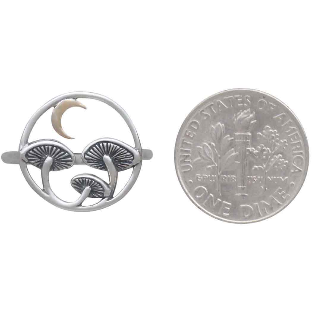 Mushroom and Moon Ring
