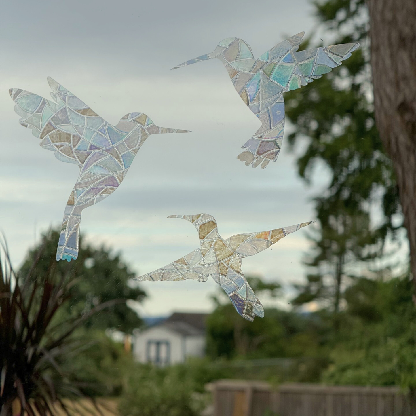 Hummingbird Suncatcher Stickers