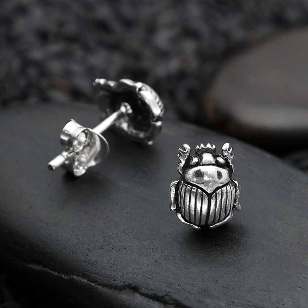 Scarab Stud Earrings