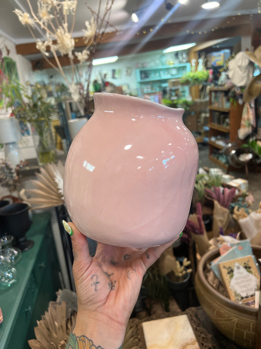 Pink Ceramic Melted Vase