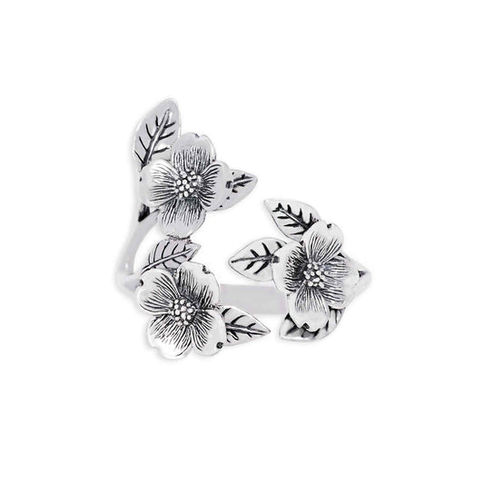 Dogwood Flower and Leaf Ring